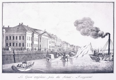 Le Quai Anglais, près du Sénat-Dirigeant, début du 19ème siècle - School Russian