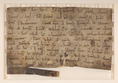 Concession de David I, roi des Écossais (d. 1153), à Robert de Brus, lui accordant Annandale - School Scottish