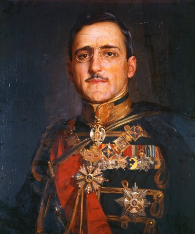 Le roi Alexandre Ier de Yougoslavie (huile sur toile) - School Serbian