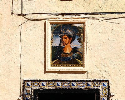 Carreaux de céramique avec le portrait d