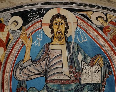 Christ en majesté flanqué de séraphins et des symboles des évangélistes, copie de l