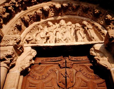Tympan du portail ouest de Sta Maria del Azogue - School Spanish