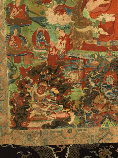 Détail du Troisième Panchen Lama Losan Penden Yeshe - School Tibetan