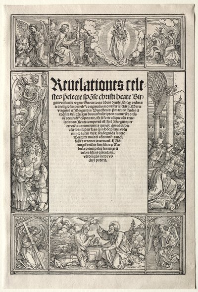 Bordure - avec le baptême du Christ - School of Albrecht Dürer