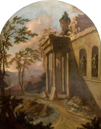 Paysage avec ruine - School of Jacques Rousseau