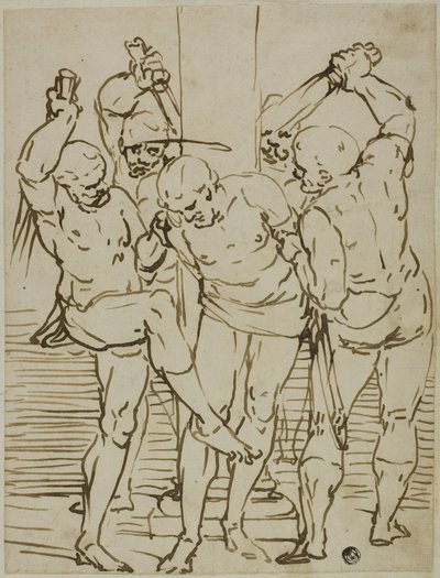 Flagellation du Christ - School of Luca Cambiaso