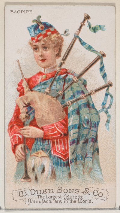 Cornemuse, de la série Instruments de musique N82 pour les cigarettes Duke, 1888 - Schumacher and Ettlinger