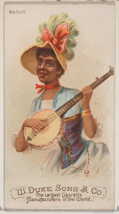 Banjo, de la série Instruments de musique N82 pour les cigarettes Duke, 1888 - Schumacher and Ettlinger