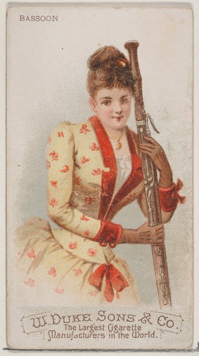 Basson, de la série Instruments de musique N82 pour les cigarettes de la marque Duke, 1888 - Schumacher and Ettlinger