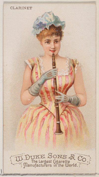 Clarinette, de la série Instruments de musique N82 pour cigarettes Duke - Schumacher and Ettlinger