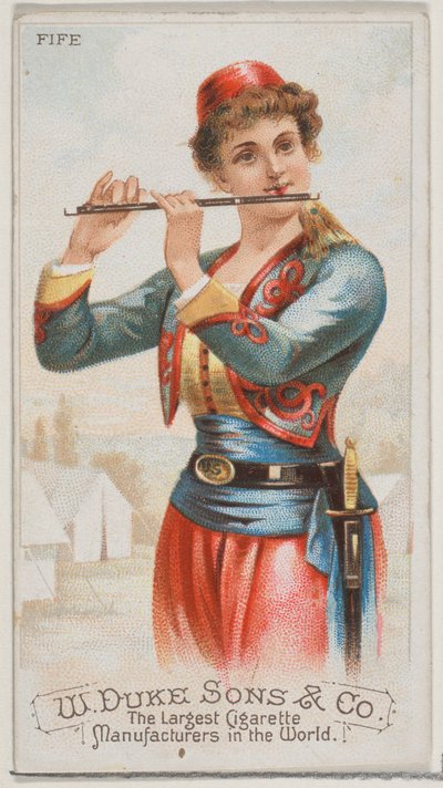 Fifre, de la série Instruments de musique N82 pour les cigarettes de marque Duke, 1888 - Schumacher and Ettlinger