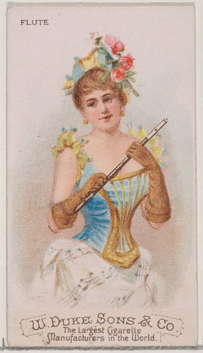 Flûte, de la série Instruments de musique N82 pour les cigarettes Duke, 1888 - Schumacher and Ettlinger