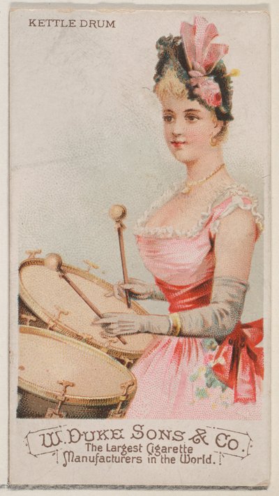 Tambourin, de la série Instruments de musique N82 pour les cigarettes Duke, 1888 - Schumacher and Ettlinger