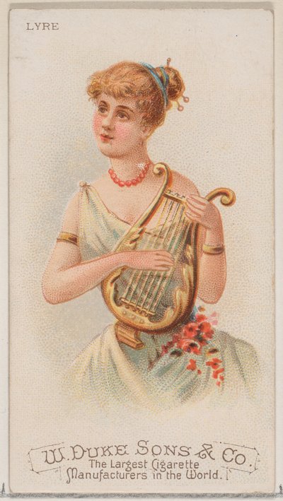 Lyre, de la série Instruments de musique N82 pour les cigarettes de marque Duke - Schumacher and Ettlinger