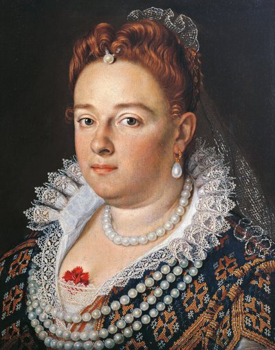 Portrait de Bianca Cappiello épouse de François Ier de Médicis - Scipione (1550 98) Pulzone