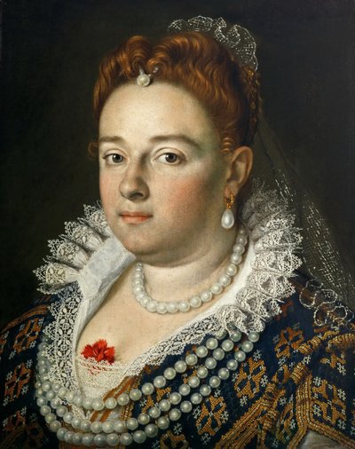 Portrait de Bianca Cappello 1548-1587, Grande Duchesse de Toscane, 1585-1586 - Scipione Pulzone