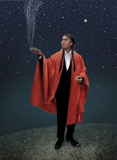Melchior, 2022 (scratchboard, colorisé numériquement) - Scott McKowen