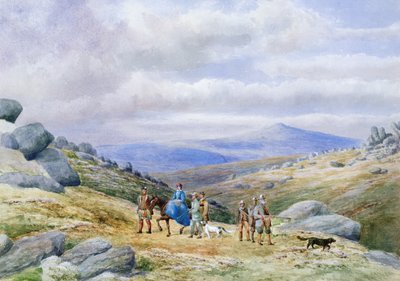 Partie de chasse dans les Highlands, 1868 - Scottish School
