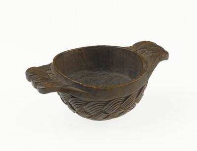 Quaich, bol ou récipient à boire des Highlands à deux anses, vers 1700 - Scottish School