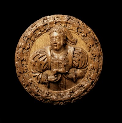 Médaillon, censé représenter Margaret Tudor, du plafond de la chambre de présence du roi au château de Stirling, 1540 - Scottish School
