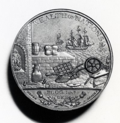 Penny écossais commémorant Adam Smith (revers), 1797 (cuivre) - Scottish School
