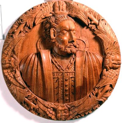 Médaillon, du plafond de la Chambre de Présence du Roi - Scottish School