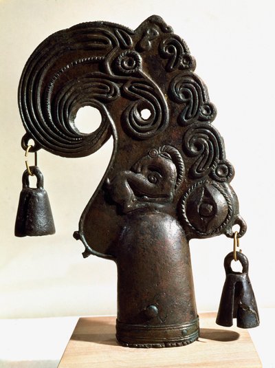 Art scythe : Pointe de lance en bronze décorée d