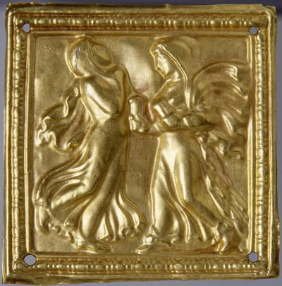 Art des steppes - Plaque carrée avec des danseurs - Scythian