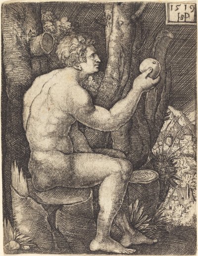 Adam assis - Sebald Beham