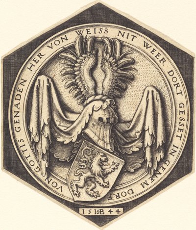 Blason avec un lion - Sebald Beham