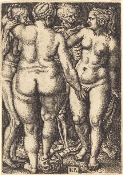 La Mort et Trois Femmes Nues - Sebald Beham