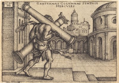 Hercule portant les colonnes de Gaza - Sebald Beham