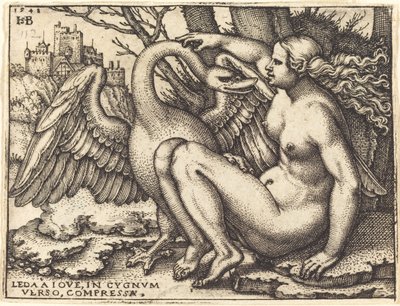 Léda et le cygne - Sebald Beham