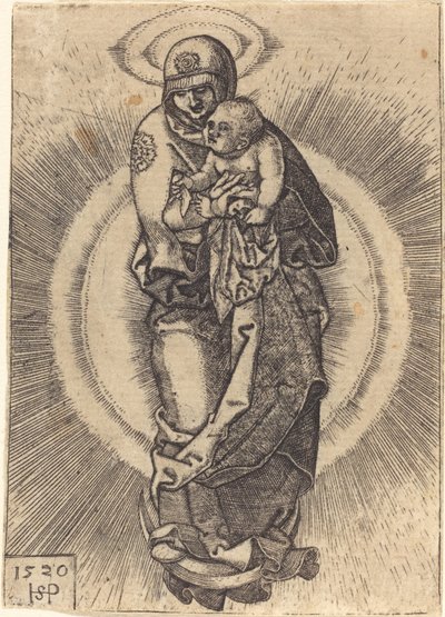 Madonna sur le demi-lune - Sebald Beham