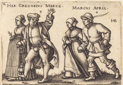 Mars et avril - Sebald Beham