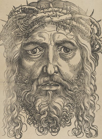 La tête du Christ couronnée d