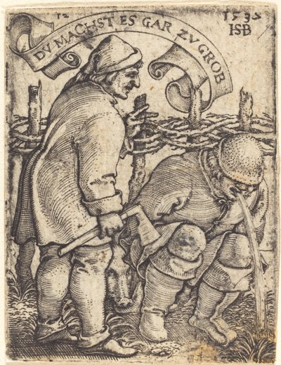 Paysans vomissant - Sebald Beham