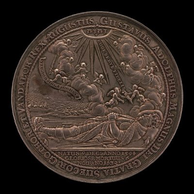 Mort de Gustave II Adolphe, 1594-1632, Roi de Suède 1611 [avers], 1634 - Sebastian Dadler