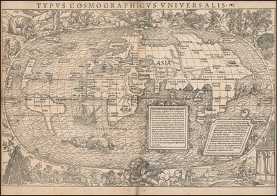 Carte du monde de 1532 par Sebastian Münster - Sebastian Munster