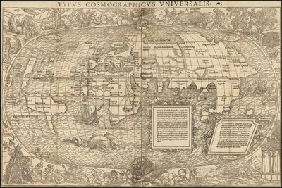 Carte du monde de 1537 par Sebastian Munster - Sebastian Munster