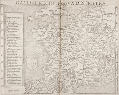 Cosmographia, détail de Galliae - Sebastian Munster