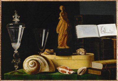 Nature morte a la statuette et aux coquillages - Still life with statue and shells ... - Sebastian Stoskopff