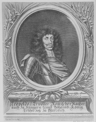 Léopold Ier, empereur romain germanique, gravé par Bartholomaus Kilian II, 1674 - Sebastian van Dryweghen