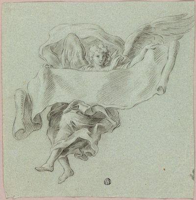 Ange avec Putti portant un objet - Sebastiano Conca