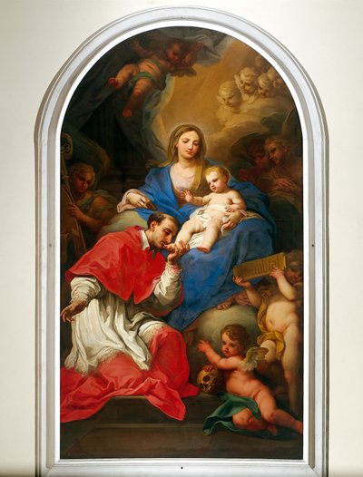 La Vierge et Saint Charles Borromée, Aula Magna du Palais Universitaire, Turin - Sebastiano Conca