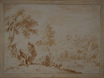 Paysage Pastoral Étendu avec Ville sur la Colline, c.1720 - Sebastiano Ricci