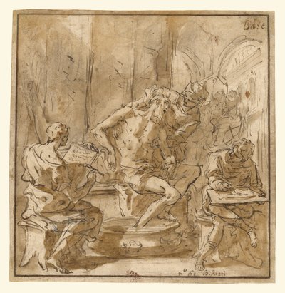 La mort de Sénèque (recto) ; Étude d