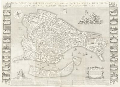 Iconografica Rappresentatione della Inclita Città di Venezia - Sebastiano Ricci, Lodovico Ughi, Giovanni Antonio Faldoni for the map, with Francesco Zucchi