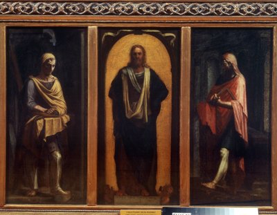 Christ avec deux Saints - Sebastiano del (c.1485 1547) Piombo
