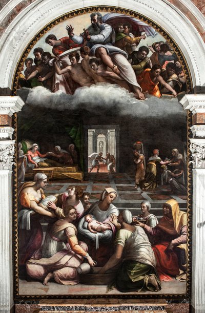 La naissance de la Vierge - Sebastiano del (c.1485 1547) Piombo